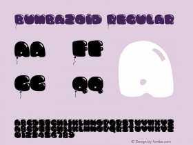 Bumbazoid Regular 1.10 Font Sample