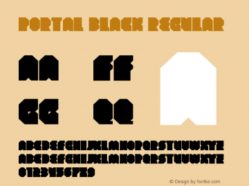 PortalBlack Version 1.000 2009 initial release Font Sample