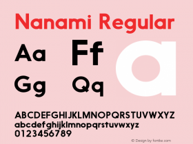 Nanami Version 1.000 Font Sample