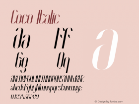 Coco-Italic Version 1.000;PS 001.001;hotconv 1.0.56 Font Sample