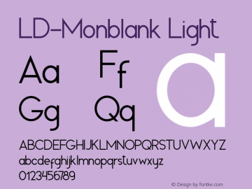 LD-Monblank Light 001.000 Font Sample