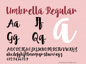 Umbrella 001.000 Font Sample