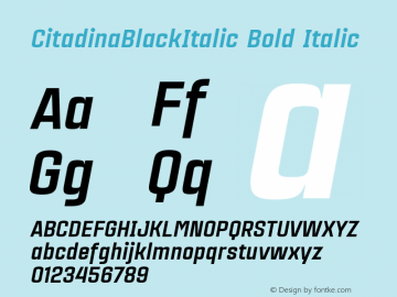 CitadinaBlackItalic Version 001.001 ;com.myfonts.easy.graviton.citadina.black-italic.wfkit2.version.4AeY图片样张