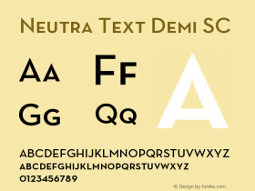 NeutraText-DemiSC OTF 1.000;PS 001.000;Core 1.0.29 Font Sample