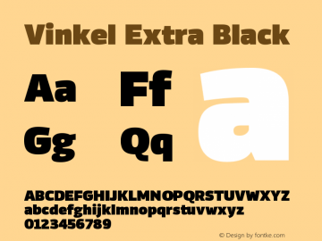 Vinkel-ExtraBlack 1.000 Font Sample