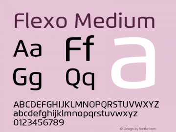 Flexo-Medium Version 1.06          UltraPrecision Font Font Sample