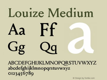 Louize-Medium Version 1.000 Font Sample