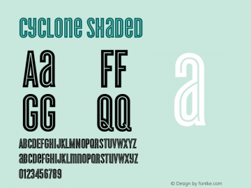 Cyclone-Shaded 001.000 Font Sample