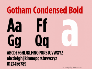 GothamCondensed-Bold Version 1.200图片样张