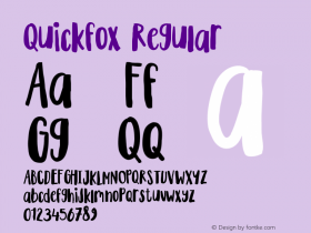 Quickfox Version 001.000 Font Sample