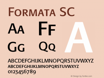 Formata-RegularSC OTF 1.0;PS 001.001;Core 1.0.22 Font Sample