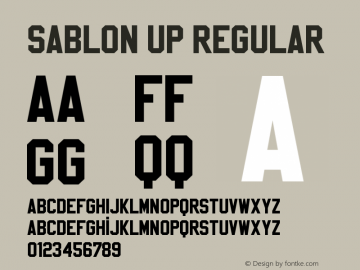 SablonUp-Regular 001.000 Font Sample