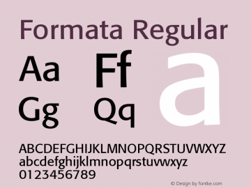 Formata-Regular OTF 1.0;PS 001.003;Core 1.0.22 Font Sample