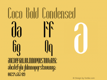Coco-BoldCondensed Version 1.000;PS 001.001;hotconv 1.0.56图片样张