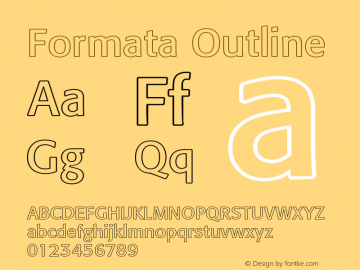 Formata-Outline OTF 1.0;PS 001.001;Core 1.0.22 Font Sample