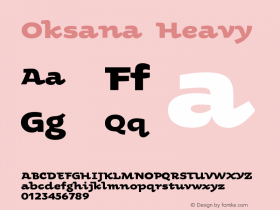 OksanaHeavy Version 2.001 Font Sample