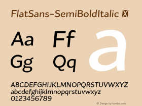 ☞FlatSans-SemiBoldItalic 1.000;com.myfonts.easy.schizotype.flat-sans.semi-bold-italic.wfkit2.version.4kXJ图片样张