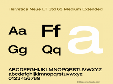 HelveticaNeueLTStd-MdEx Version 2.035;PS 002.000;hotconv 1.0.51;makeotf.lib2.0.18671 Font Sample