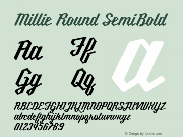 Millie Round SemiBold Version 5.005;PS 005.005;hotconv 1.0.70;makeotf.lib2.5.58329图片样张