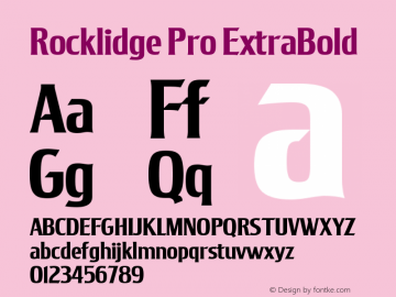 RocklidgePro-ExtraBold Version 1.000图片样张