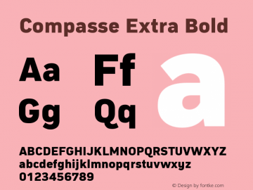 Compasse-ExtraBold Version 1.000 Font Sample