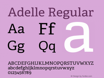 Adelle-Regular Version 1.000 Font Sample