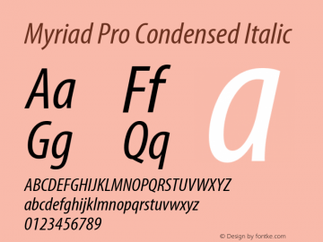 MyriadPro-CondIt Version 2.037;PS 2.000;hotconv 1.0.51;makeotf.lib2.0.18671图片样张