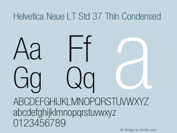 HelveticaNeueLTStd-ThCn Version 2.035;PS 002.000;hotconv 1.0.51;makeotf.lib2.0.18671 Font Sample