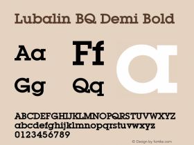 LubalinBQ-DemiBold 001.000图片样张