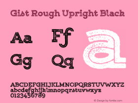 Gist Rough Upr Black Version 1.000图片样张