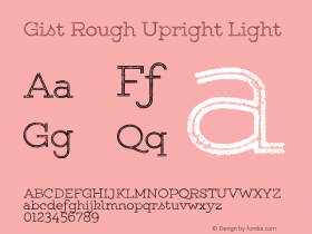 Gist Rough Upr Light Version 1.000图片样张