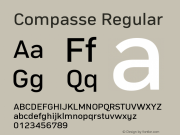Compasse Version 1.000 Font Sample