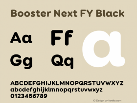 Booster Next FY Black Version 1.001 Font Sample