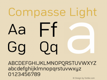 Compasse-Light Version 1.000 Font Sample