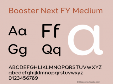 Booster Next FY Medium Version 1.001 Font Sample