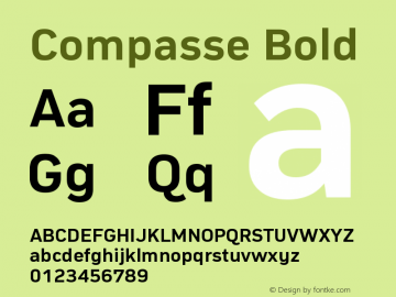 Compasse-Bold Version 1.000 Font Sample