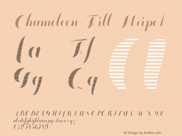 Chameleon Fill Stripe1 Version 1.000 Font Sample