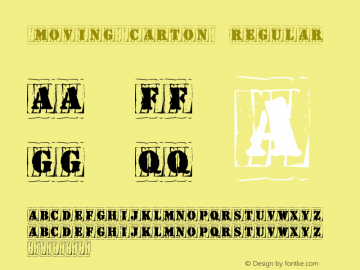 (Moving_Carton) Regular Macromedia Fontographer 4.1 01/12/99 Font Sample