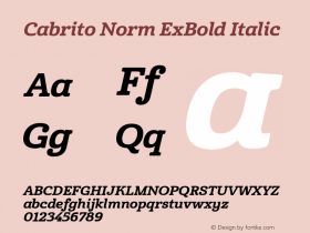 Cabrito-NorExBIt Version 001.001 Font Sample