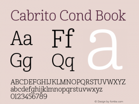 Cabrito-ConBoo Version 001.001 Font Sample