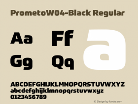 Prometo W04 Black Version 1.000 Font Sample