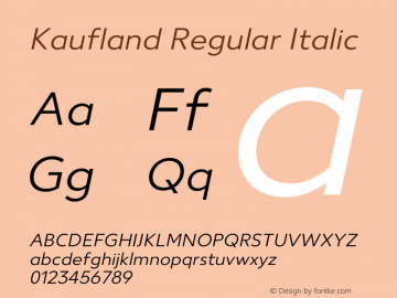Kaufland Regular Italic Version 8.000图片样张