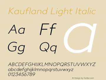 Kaufland Light Italic Version 8.000图片样张