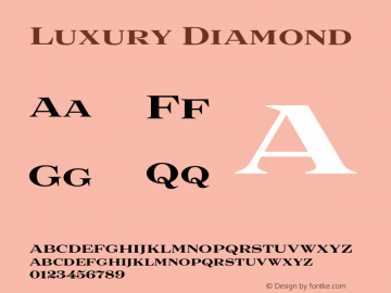 Luxury-Diamond Version 1.000;PS 001.001;hotconv 1.0.38图片样张