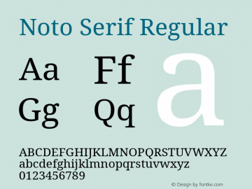 Noto Serif Regular Version 2.001; ttfautohint (v1.8.2)图片样张
