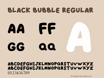 BLACK BUBBLE Version 1.00;December 3, 2018;FontCreator 11.5.0.2427 64-bit图片样张
