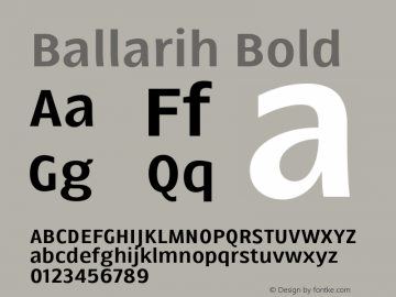 Ballarih-Bold Version 1.000;PS 001.000;hotconv 1.0.88;makeotf.lib2.5.64775图片样张
