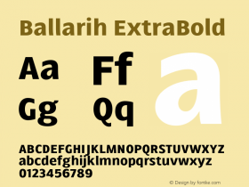 Ballarih-ExtraBold Version 1.000;PS 001.000;hotconv 1.0.88;makeotf.lib2.5.64775 Font Sample