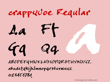 crappyJoe Regular Macromedia Fontographer 4.1 1-12-00 Font Sample