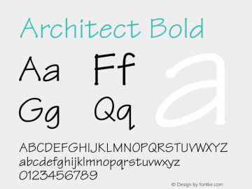 Architect Bold Unknown图片样张